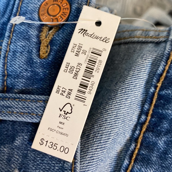 MADEWELL 10" High-Rise Skinny JeansButton-Front TENCEL™ Denim Edition - Picture 4 of 5